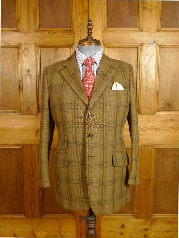 Men's Suits with Three-Button Jackets24/1081 immaculate john g hardy brown / green wp check tweed jacket 40 regular