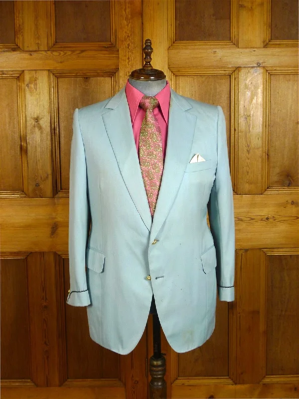 Casual Men's Blazer Suits24/1164 fabulous 1983 vintage cyril a castle savile row conduit st bespoke pale green worsted blazer jacket 42-43 regular