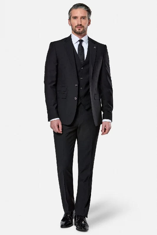 Men's Suits with Phone PocketsHerbie Frogg 3PC Black Suit (*3 for €1195)