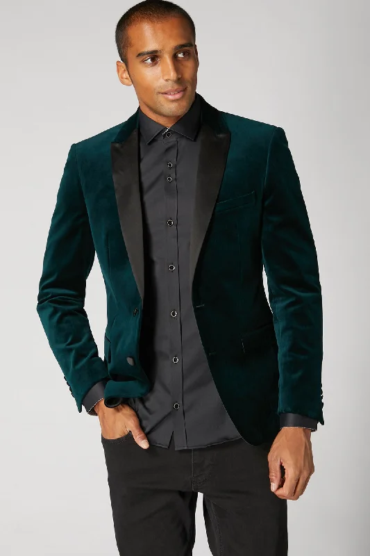 Men's Suits for Black Tie AffairsRemus Uomo Monte Green Velvet Jkt