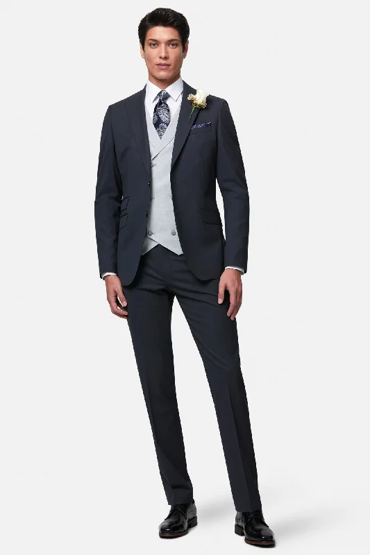 Men's Suits for Cold WeatherJohnny Charcoal | Albert Silver DB WC