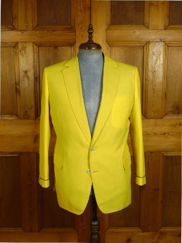 Men's Suits with Half-Canvas Constructions24/1046 wonderful 1983 vintage cyril a castle savile row conduit st bespoke yellow linen silk blazer w/ beautiful detailing 43 short to regular