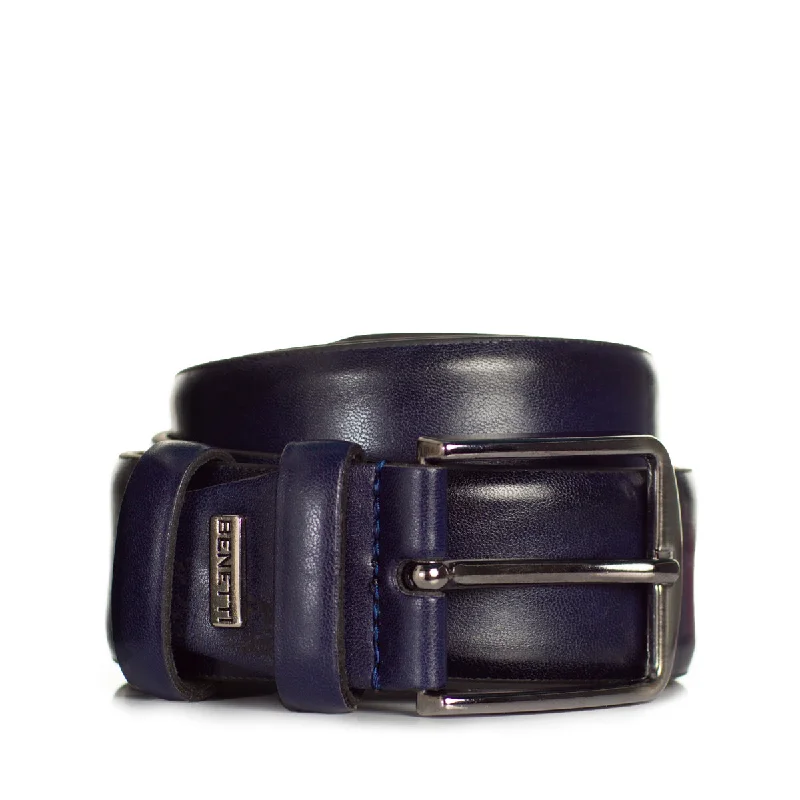 Lightweight Men's Summer SuitsLeather Belt Navy