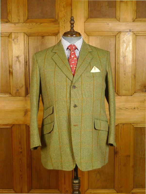 Men's Suits for Warm Weather24/1013 vintage city of london bespoke green wp check tweed jacket 44-45 short