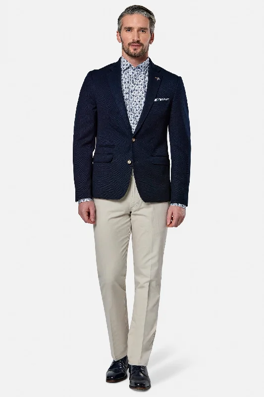 Men's Suits with Solid ColorsHerbie Frogg Navy Blazer