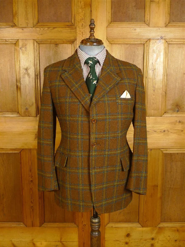 Men's Suits with Fusion Constructions24/1170 immaculate vintage british heavyweight brown bold check tweed jacket 42 regular