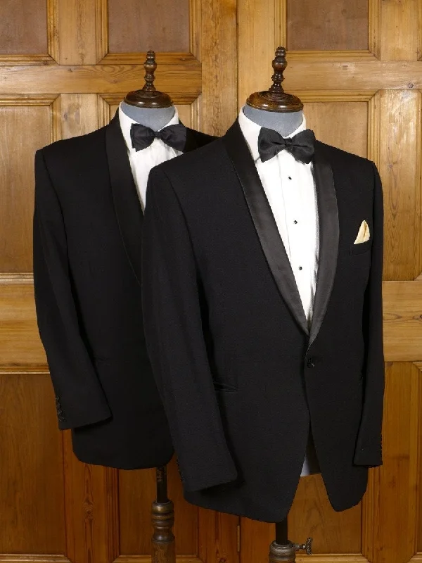 Men's Suits for Cultural Festivals16/0979 Vintage Black Barathea Wool Single-Breasted Shawl Dinner Jacket - Various Sizes - NEW STOCK ADDED