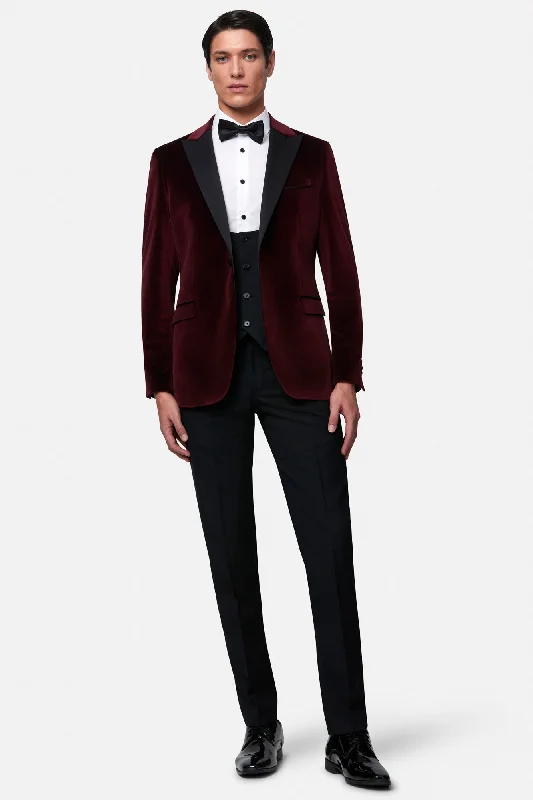 Men's Suits with Custom MonogramsJasper Bordo Velvet Jacket