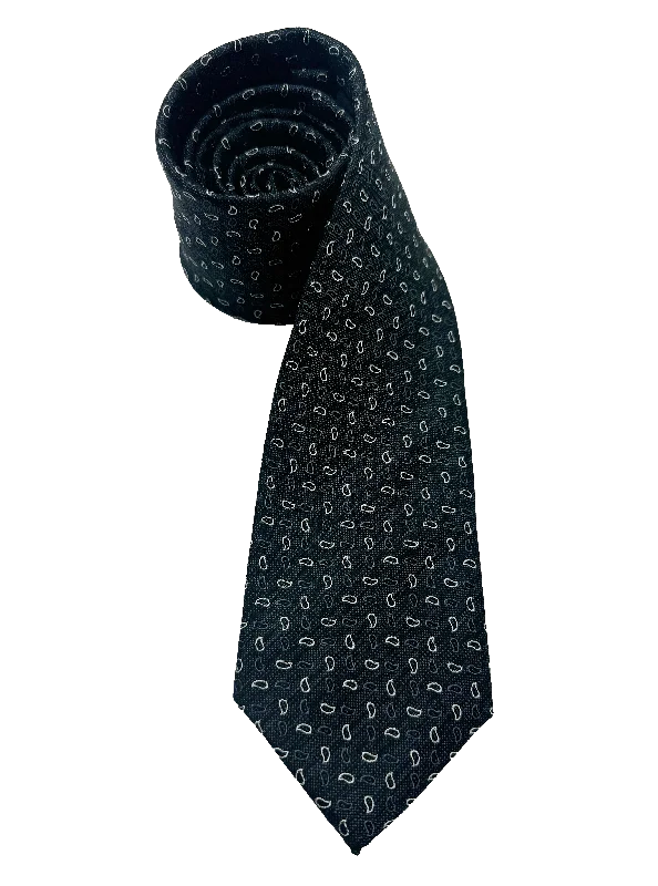 Black Droplet Silk Tie