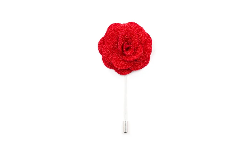 Red Flower Lapel