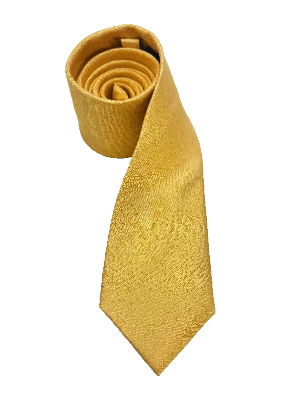 Yellow Star Print Silk Tie