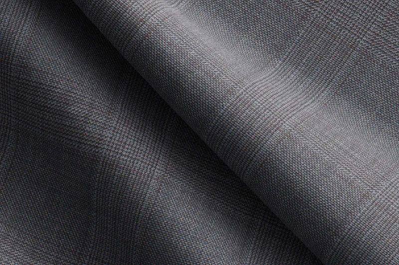 Made to Measure Grey & Maroon Glen Check 2 Piece Suit