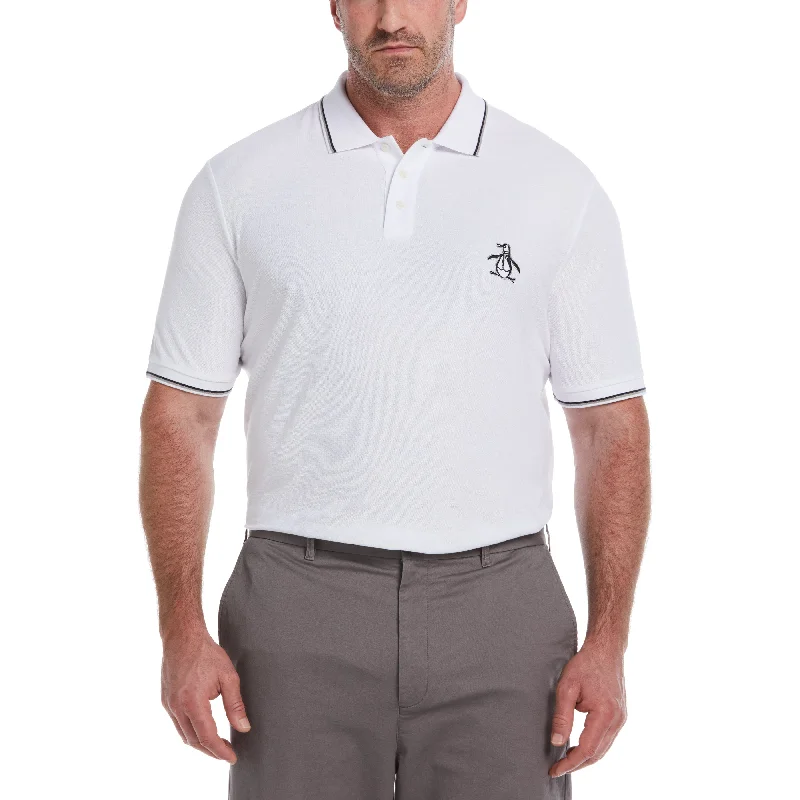 Men's Shirts with Mock NecksBig & Tall Mega Pete Pique Polo