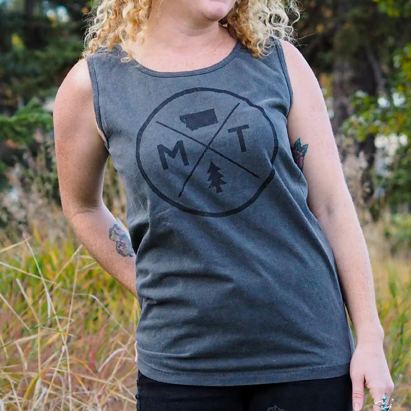 Men's Shirts with Appliquéd SleevesMontana Circle Logo Tank Top (unisex)