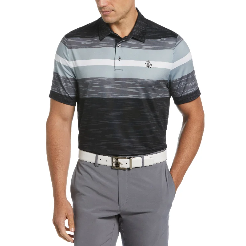 Solid-Colored Men's ShirtsColor Block Engineered Marl Stripe Golf Polo