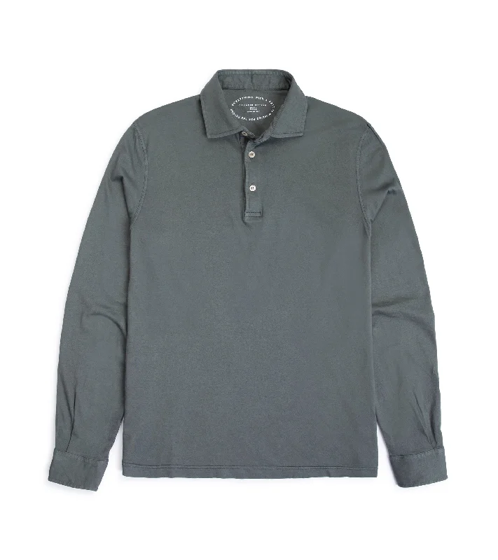 Men's Shirts with Floral PrintsFedeli Jersey Polo: Olive