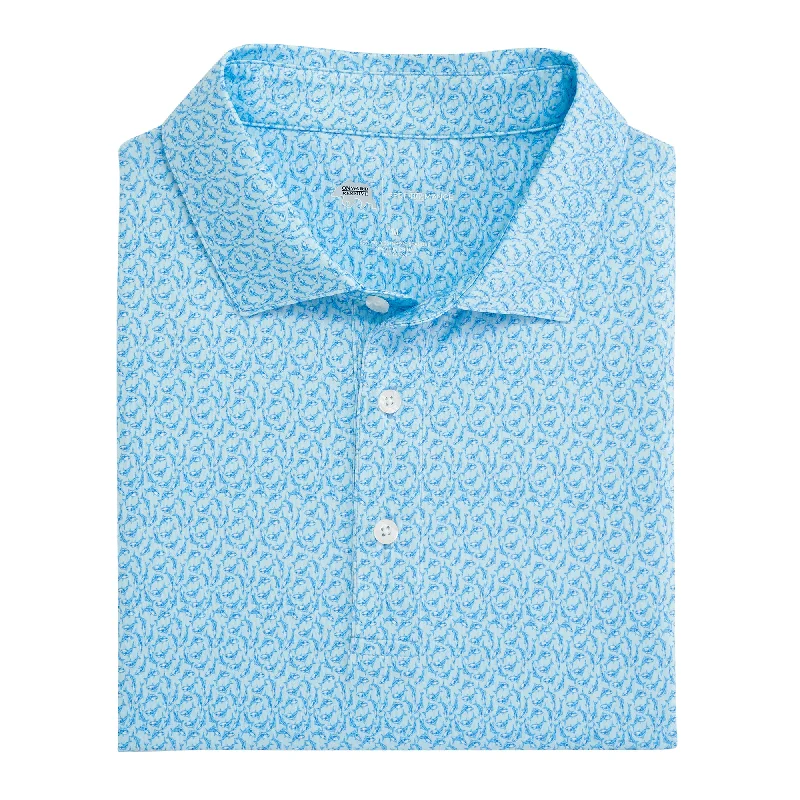 Men's Shirts with Appliqué DetailsFins Printed Performance Polo