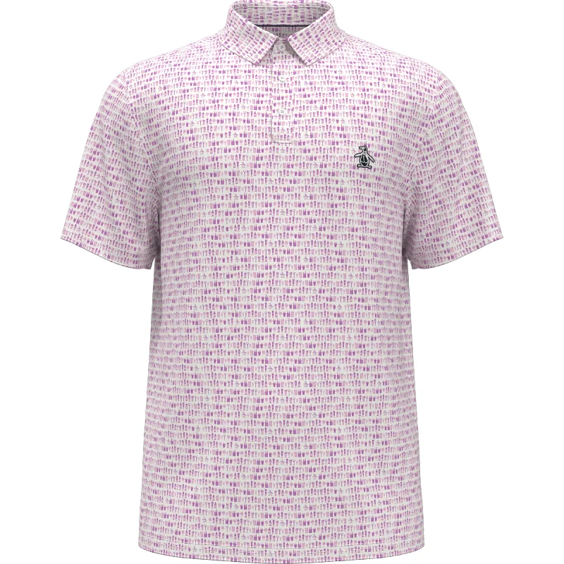 Men's Shirts with Full PlacketsHave a Beer Print Golf Polo