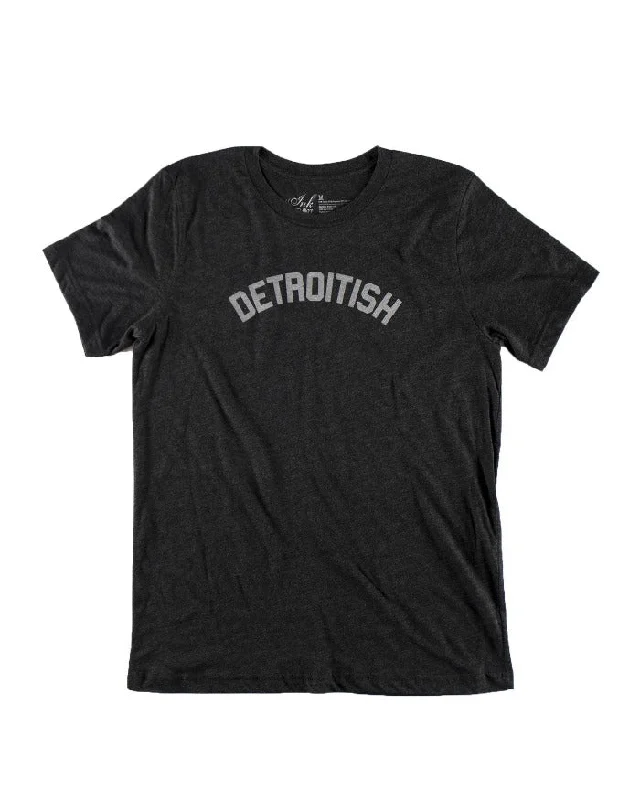 Men's Shirts with Double-Breasted DesignsInk Detroit Detroitish Tri Blend T-Shirt - Charcoal Black