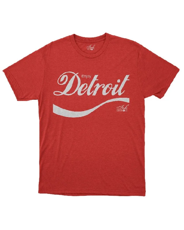 Men's Short-Sleeved ShirtsInk Detroit Enjoy Detroit T-Shirt - Red