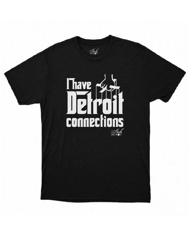 Men's Shirts for CampingInk Detroit I Have Detroit Connections T-Shirt - Black