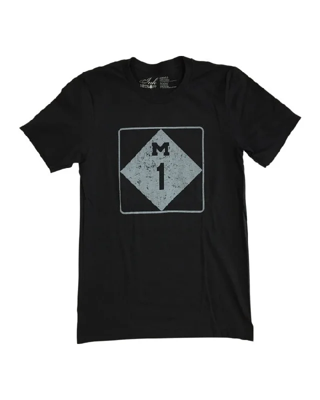 Men's Shirts with UV ProtectionInk Detroit M1 T-Shirt - Charcoal Black