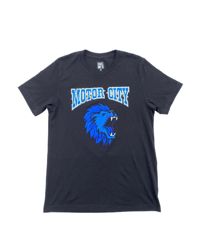 Casual Men's T-ShirtsInk Detroit Motor City Kitty Lion T-Shirt - Black