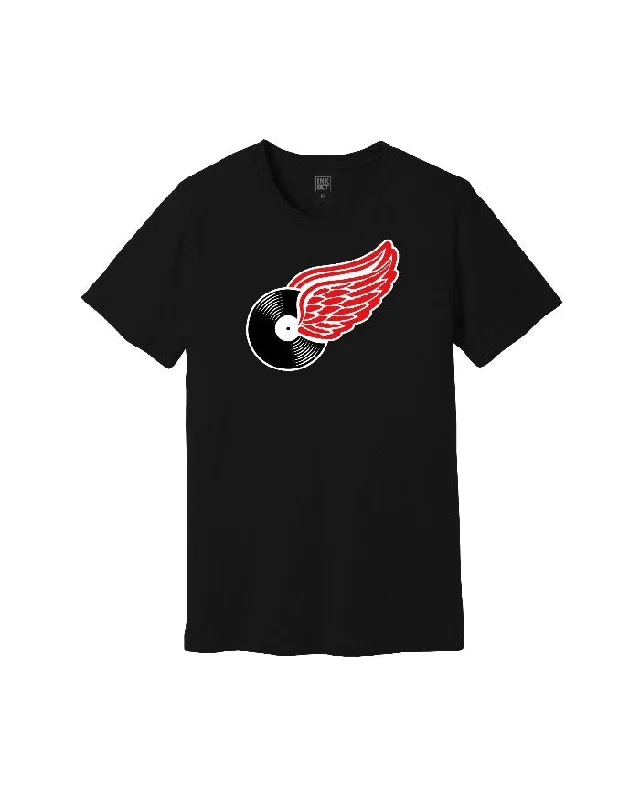 Men's Shirts with Wrinkle-Resistant FabricInk Detroit Motown Wing T-Shirt - Black