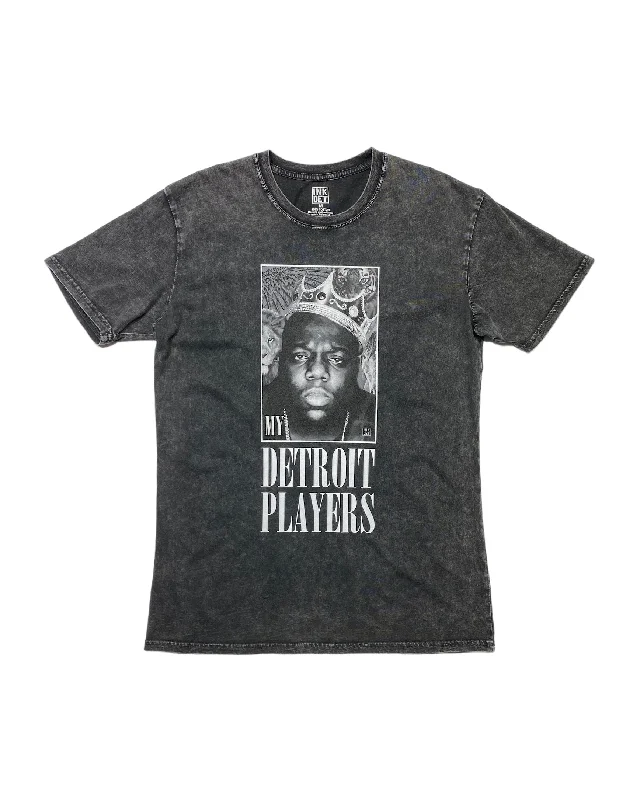 Men's Shirts with Button-Down CollarsInk Detroit My Detroit Players Mineral Wash T-Shirt - Black