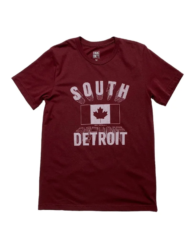 Men's Shirts with Striped PatternsInk Detroit South Detroit T-Shirt - Cardinal Red