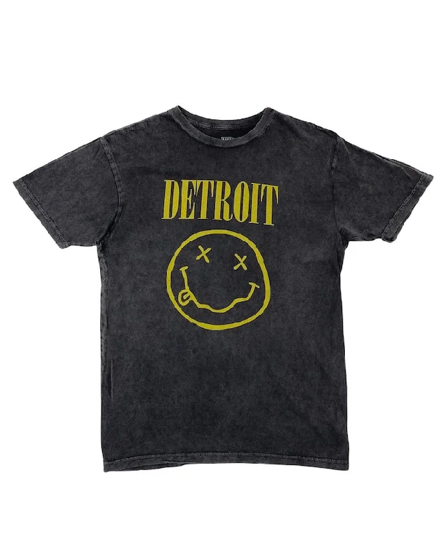 Men's Shirts with Antimicrobial TreatmentInk Detroit Teen Spirit Mineral Wash T-Shirt - Black