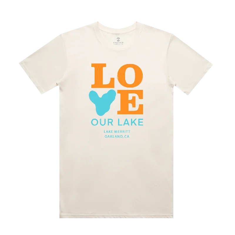 Men's Shirts with Raw-Edge HemlinesLove Our Lake Tee