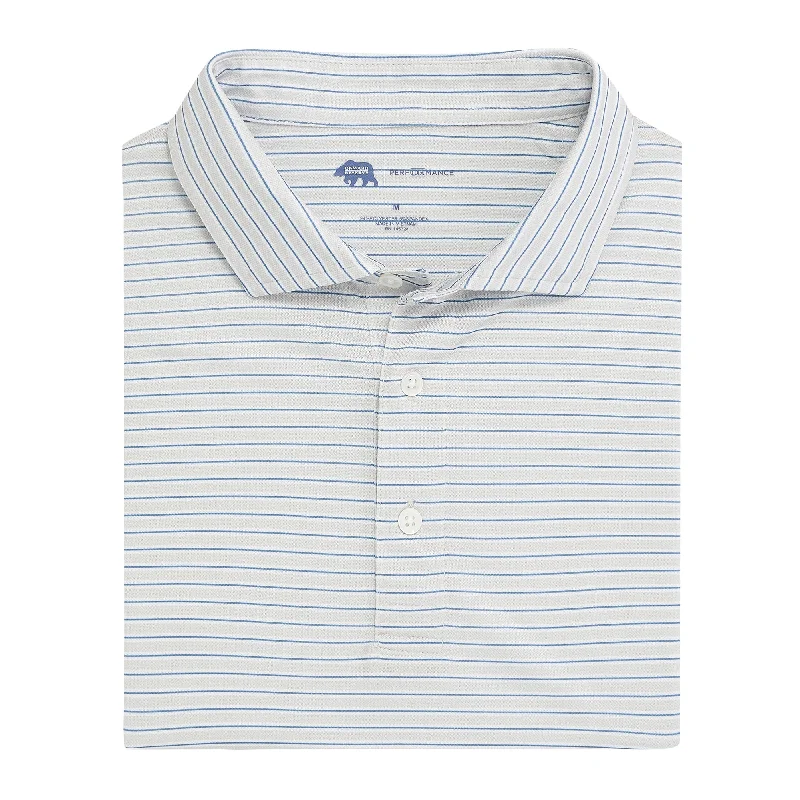 Men's Shirts with Hidden PocketsMatch Stripe Performance Pique Polo