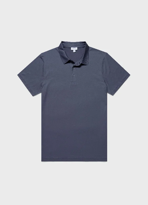 Men's Pattern-Play Shirts for a Fun TwistMen's Jersey Classic Polo Shirt in Slate Blue