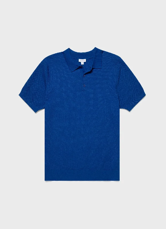 Men's Layering Shirts for Seasonal TransitionsMen's Sunspel x MR PORTER Racked Stitch Polo Shirt in French Blue