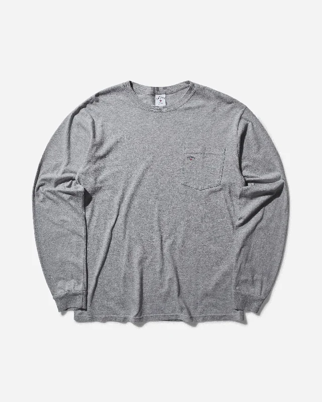 Men's Shirts with Button-Down CollarsMen's Core Logo Pocket Longsleeve  T-Shirt Heather Grey