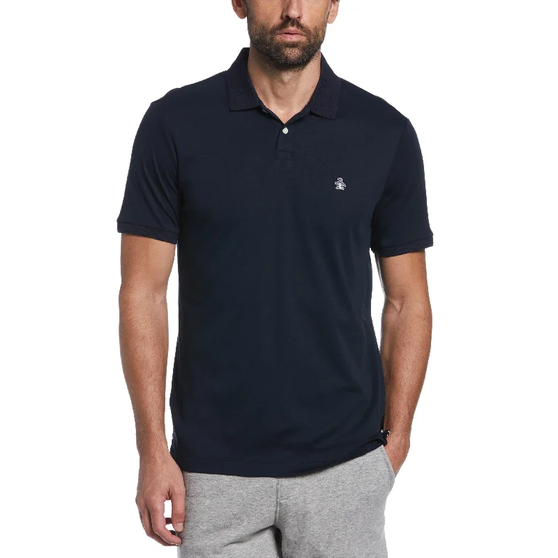 Men's Shirts with Hidden ButtonsOrganic Cotton Interlock Daddy Polo