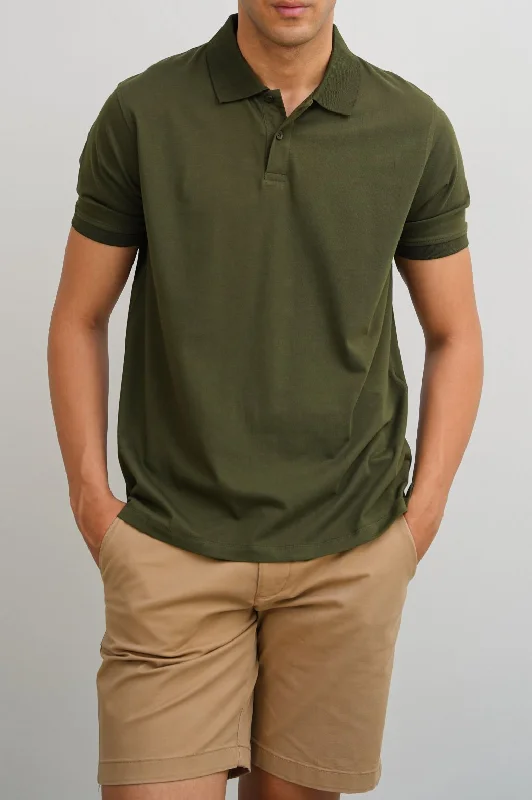 Men's Shirts with Double-Breasted DesignsPIQUE POLO