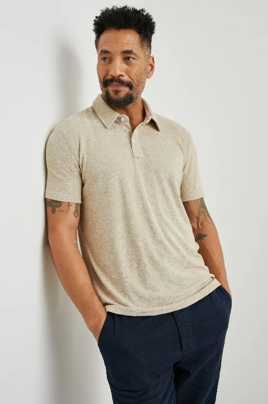 Men's Layering Shirts for Seasonal TransitionsRHEN POLO SHIRT - CHICKPEA