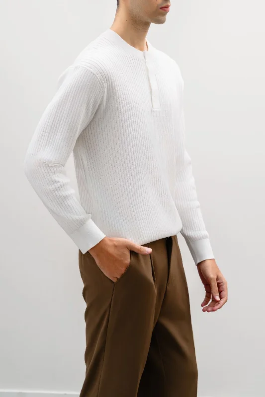 Men's Shirts with Elastic WaistbandsRIBBED HENLEY