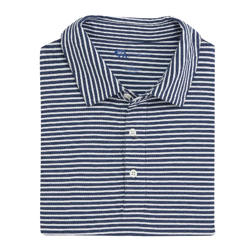 Warm Men's Fleece-Lined TopsRow Stripe Icon Polo