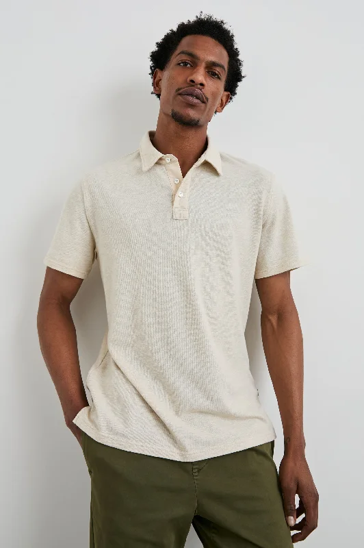 Men's Neutral-Tone Shirts for Versatile StylingSEBASTIAN POLO SHIRT - OAT HEATHER