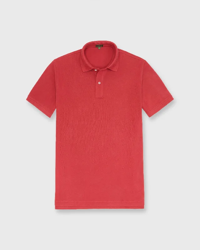 Men's Shirts with Contrast StitchingCourt Polo in Cinnamon Pima Pique