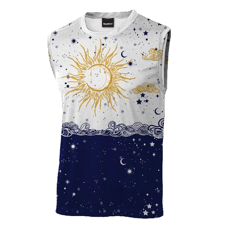 Men's Shirts for FishingSun and Moon Sleeveless T-Shirt