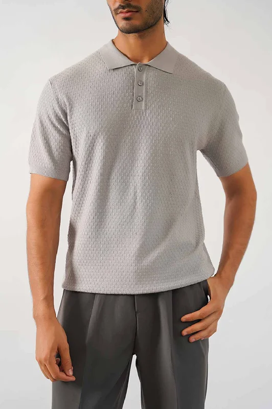 Men's Flowy Shirts for a Relaxed LookTEXTURED POLO