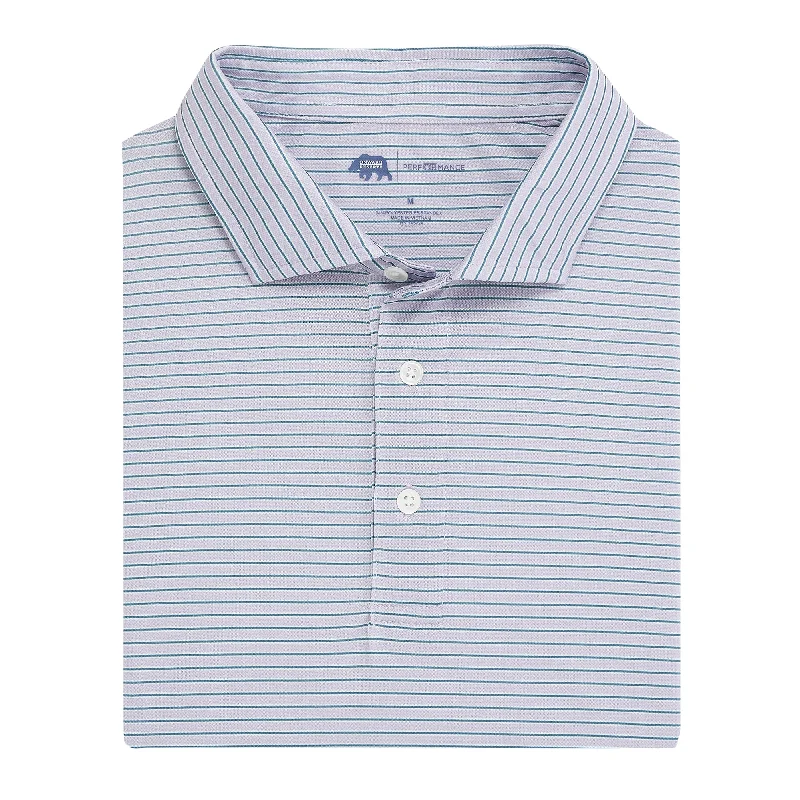 Men's Shirts with Appliquéd SleevesTrophy Stripe Performance Pique Polo