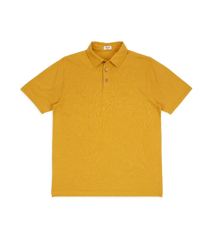 Men's Smart Casual Shirts for Business Casual SettingsTrunk Moxon Short Sleeve Polo Shirt: Golden Yellow