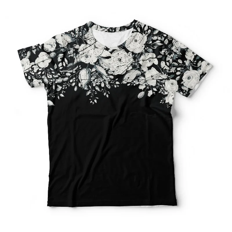 Men's Performance Shirts for SportsWhite Rose Blossom T-Shirt