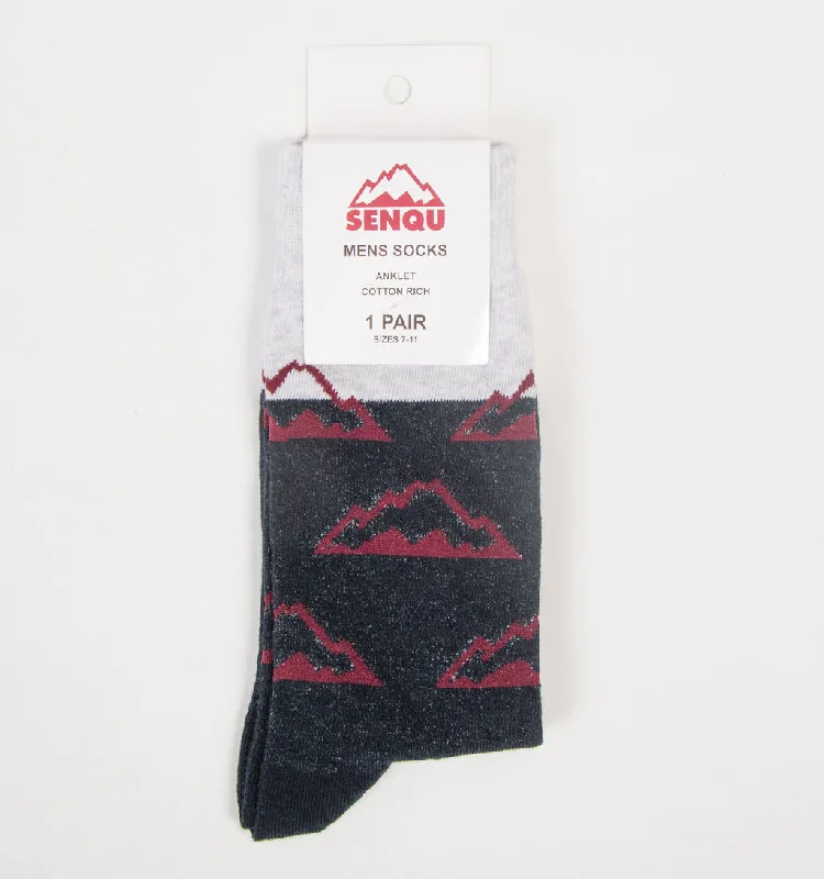 1 PACK MOUNTAIN SOCKS -MULTI