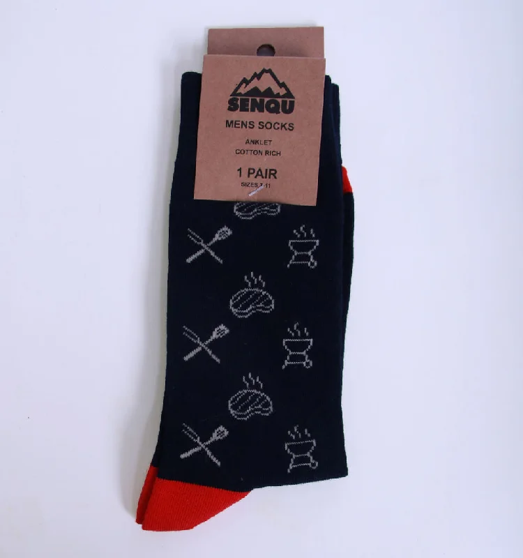 1PACK BRAAI SOCKS - NAVY